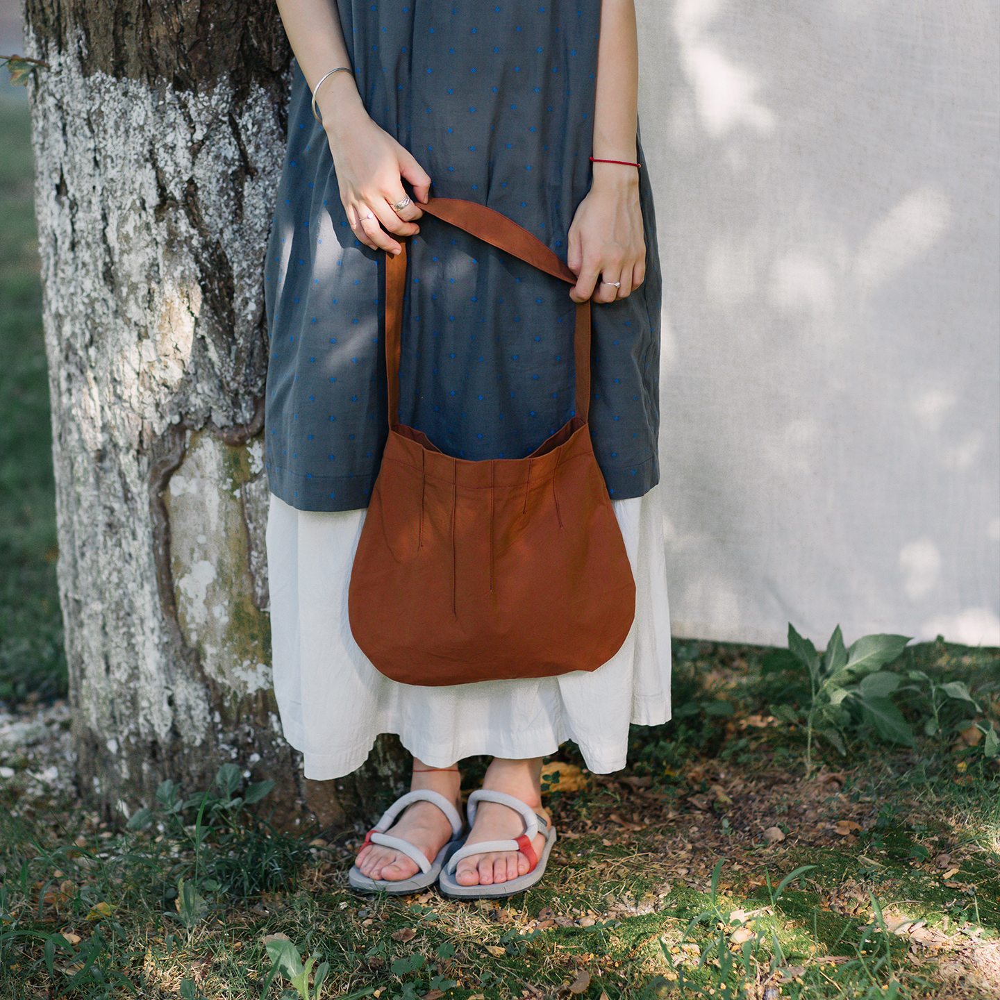 paleMoon | 浆果 褶皱色织棉单肩腋下包日系布包春夏布袋复古森系