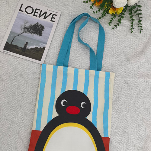 pingu企鹅竖款帆布包来图定制