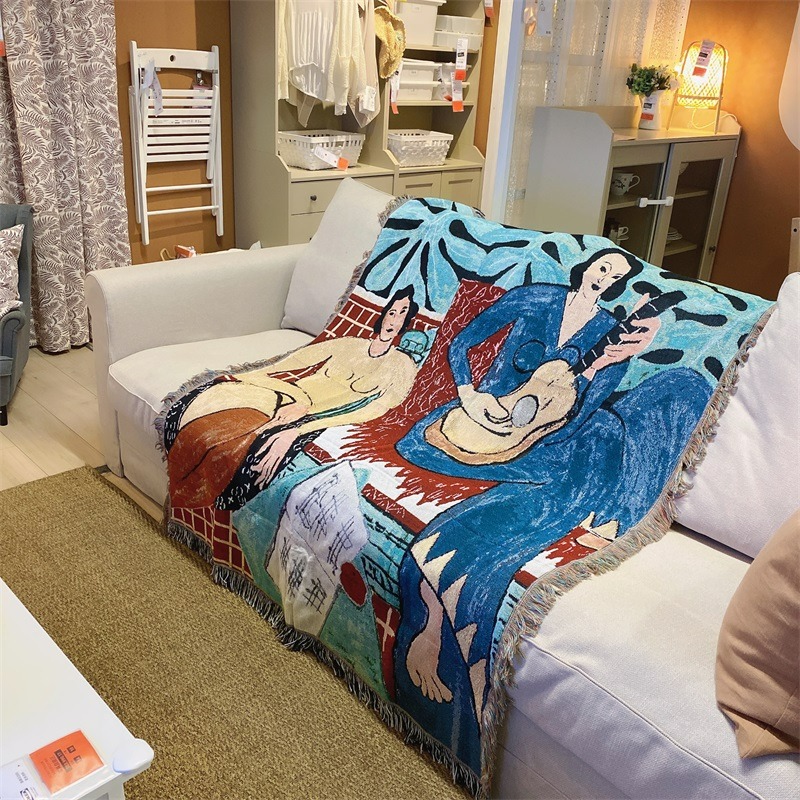 马蒂斯多功能小型单人沙发巾挂布