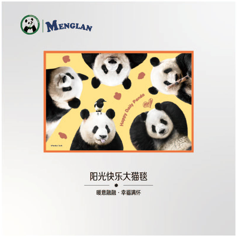 阳光开朗大猫毯熊猫萌兰毛毯