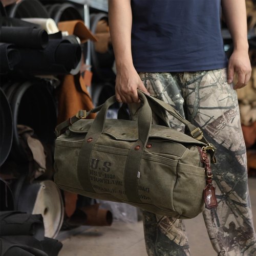 TSD原创设计帆布包男大容量单肩斜挎包旅行包匪徒包休闲8747