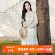 系带V领碎花雪纺裙法式 三彩2026春季 新款 连衣裙A字裙大摆裙S
