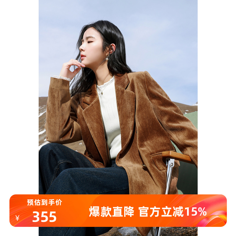 西装式羽绒鹅绒服双排扣中长宽
