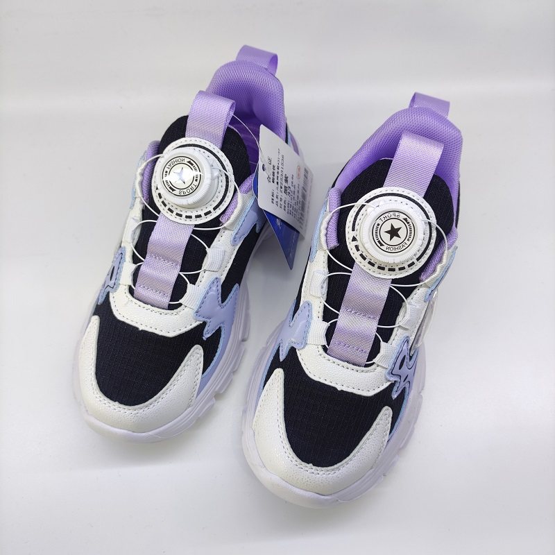 2026春季新款女童网面纽扣运动鞋超轻透气小学生儿童休闲跑步鞋