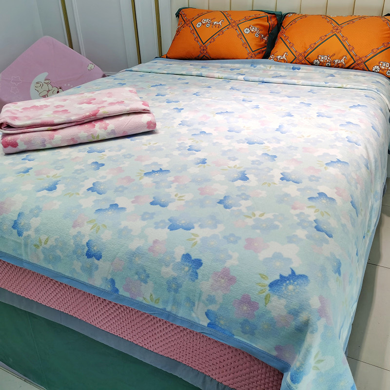 维科绒面毛毯加厚被子午睡空调毛巾被加绒毯床单薄款保暖纯棉双人