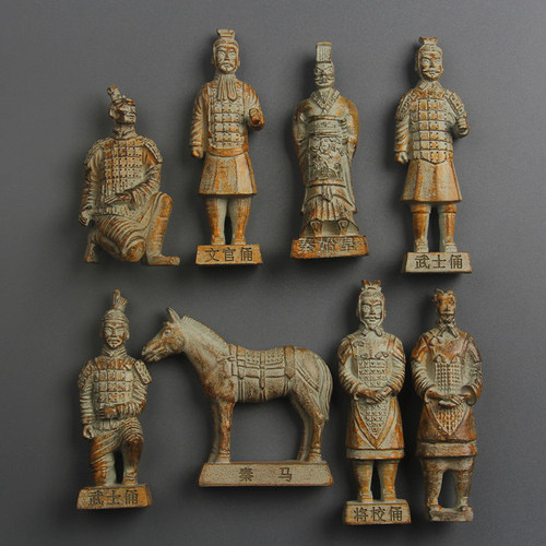 3D立体陕西西安兵马俑树脂冰箱贴