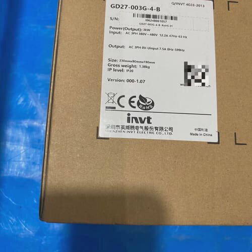 议价直拍不发货Invt Frequency Converter Model Gd27003G4B Phys