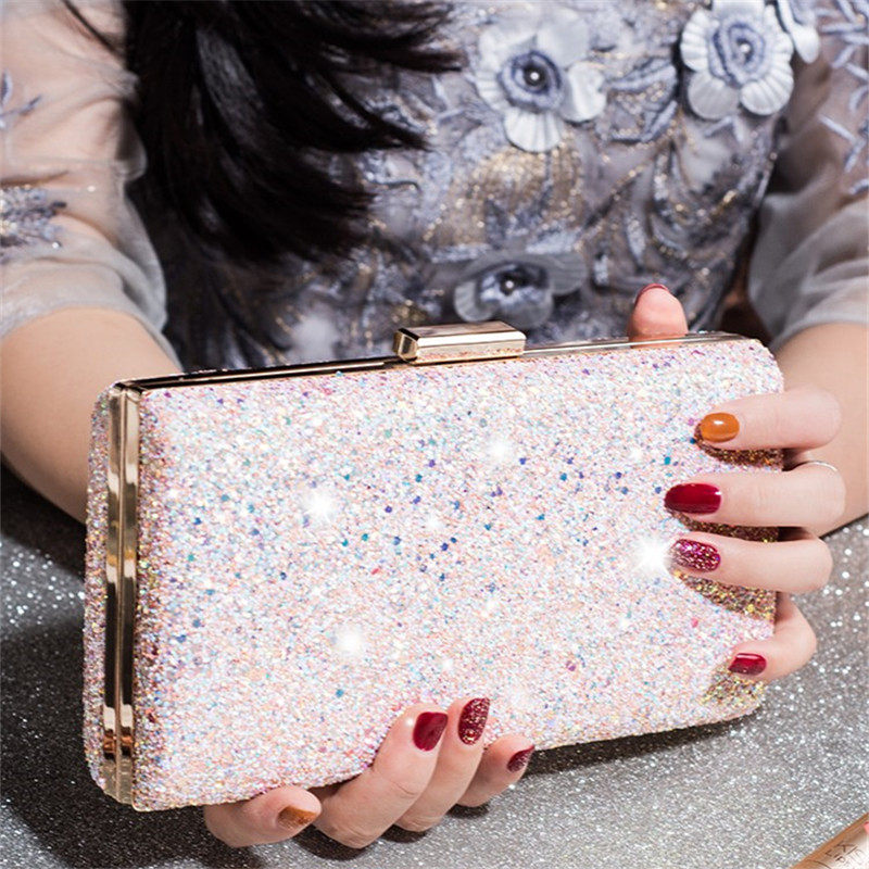 时尚气质名媛礼服亮片包气质宴会包休闲晚宴包链条手拿包小方包女