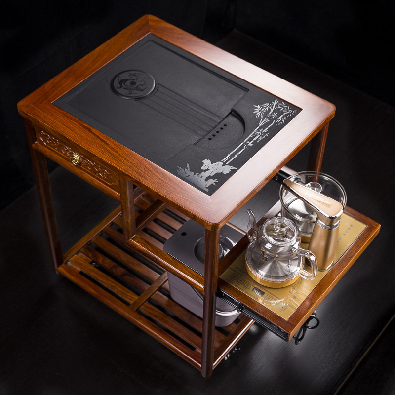 小茶桌可移动花梨实木茶车功夫茶具茶盘茶台茶水柜家用便携侧边柜,餐饮具,茶盘,淘宝优惠券,粉丝福利购,淘宝优惠卷