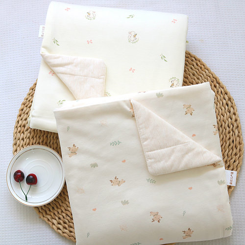 软乎乎 纯棉针织彩棉薄款 棉花 婴儿新生儿 包被抱被 90*90