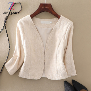 小外套披肩开衫 气质显瘦女士百搭上衣短款 西服 蕾丝小西装 清仓新款