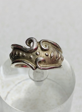 日本中古手作设计款纯银戒指