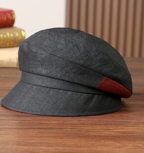 香云纱帽子处理瑕疵品专用链接桑蚕丝帽子女双面戴真丝新中式 国风