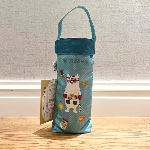 雨伞套手提水杯套便携手拎收纳日本正品kusuguru数码印花猫咪法斗