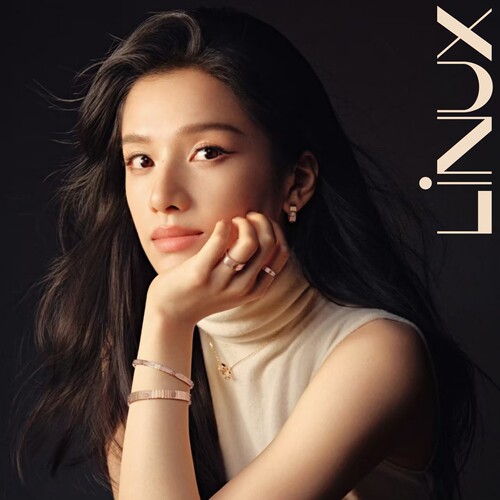 V金厚镀18K金 LOVE Unlimited Linux条纹表带手链男中性风手环女