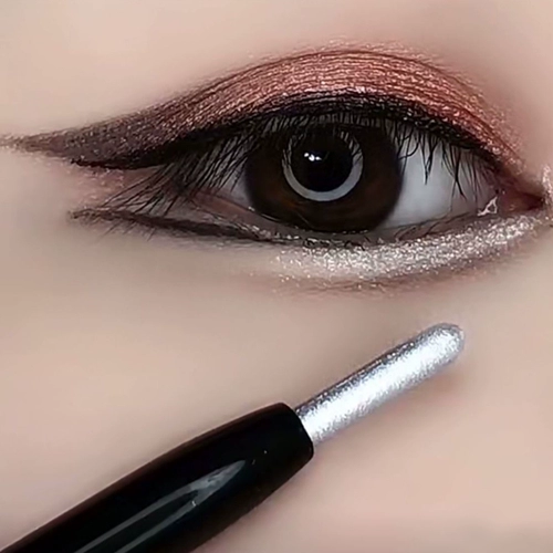 Автоматический питательный карандаш для глаз, лайнер, тени для век, двусторонняя водонепроницаемая повязка на голову