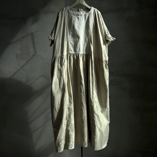 沉香布衣草堂老布连衣裙古古麦 长衣G25u08141