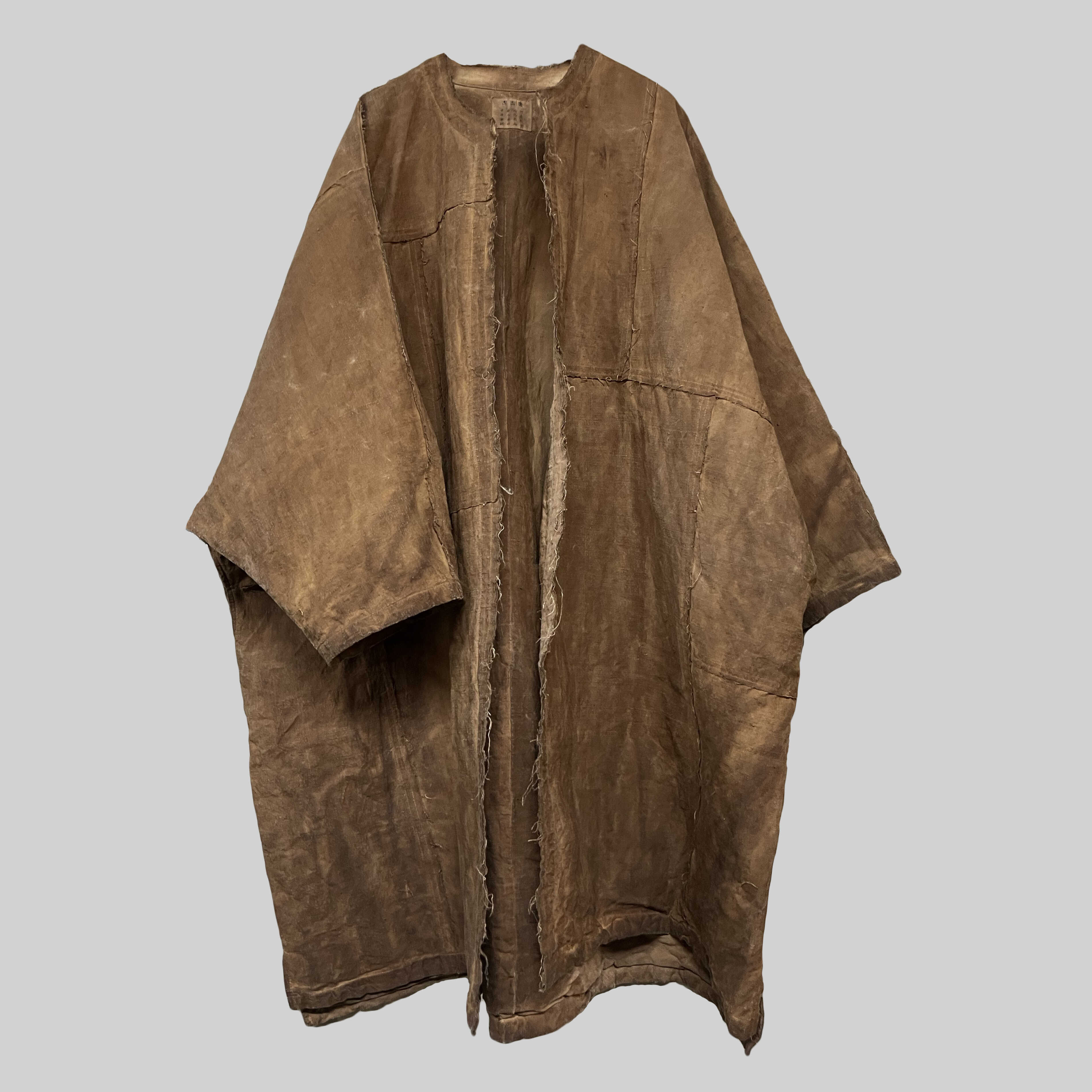 长袖长款复古文艺柿染