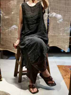 沉香布衣草堂麻休闲纯色