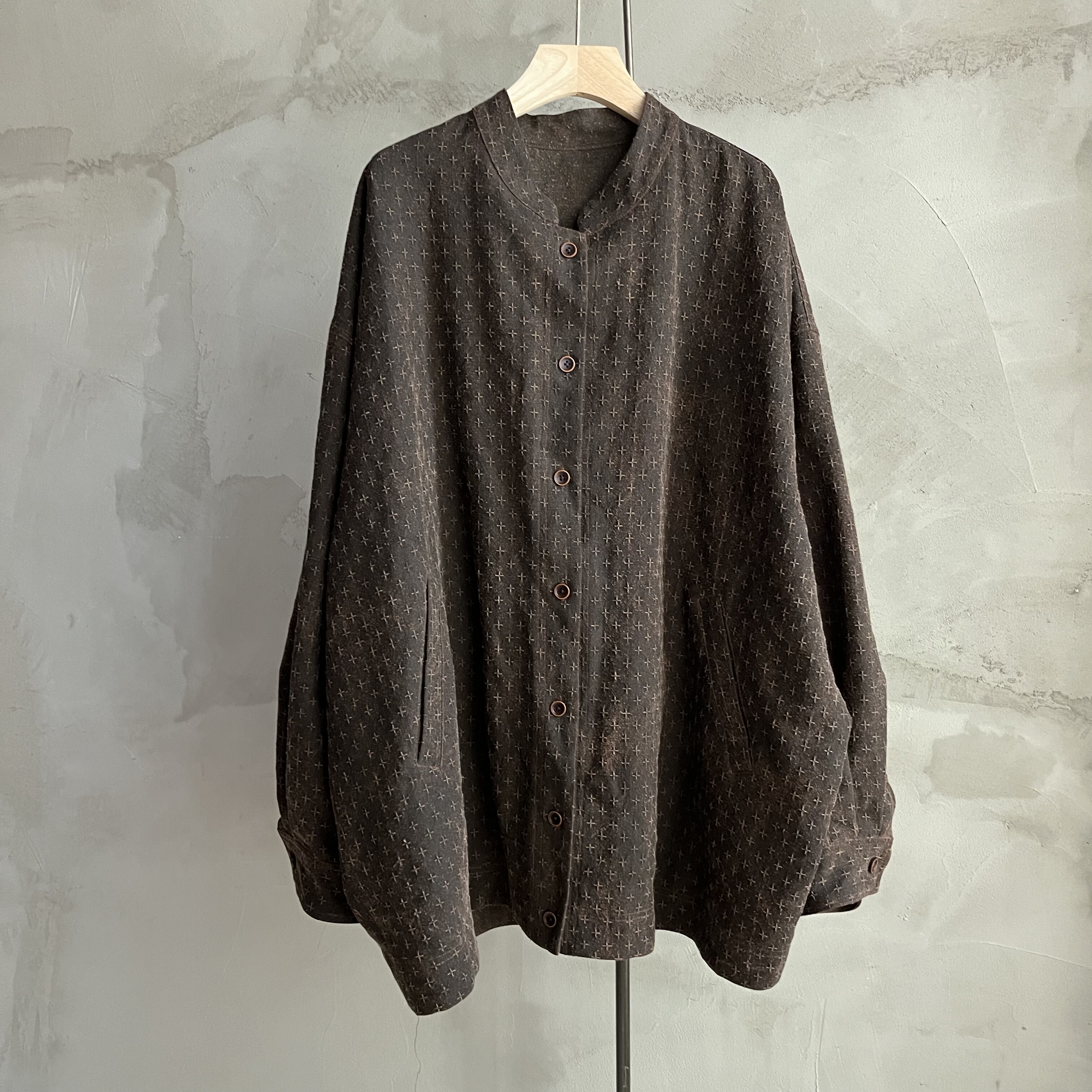 沉香布衣草堂自制香云纱上衣短衣外套2025复古双层夹克C25u09183