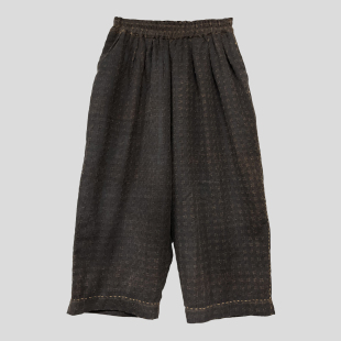 复古休闲裤 沉香布衣草堂 定制款 野生柞蚕丝香云纱自制休闲裤 长裤