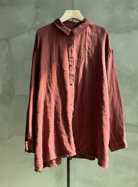 沉香布衣草堂 衣路走来苎麻肌理纹衬衫开衫2025早秋短衣Y25u08144