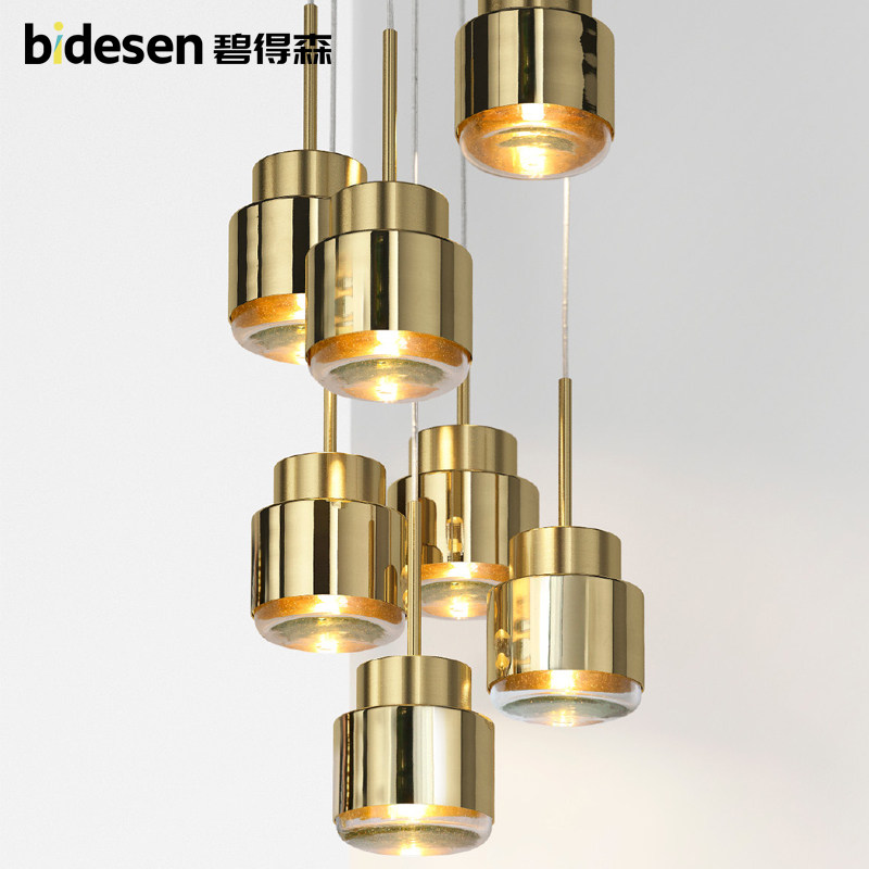 北欧单头阳台小吊灯现代简约创意个性黄铜色餐厅飘窗过道走廊灯具