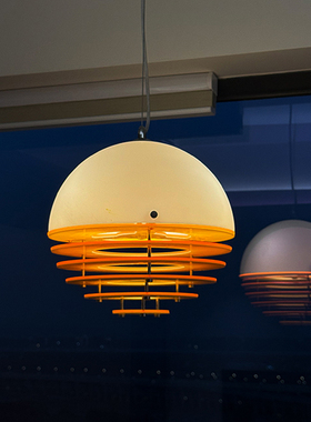 中古奶油风日落橙色餐厅吊灯包豪斯吧台岛台孟菲斯设计师水吧灯