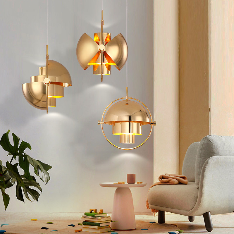 北欧后现代创意可调节变形金属吧台餐厅吊灯个性简约客厅卧室灯具