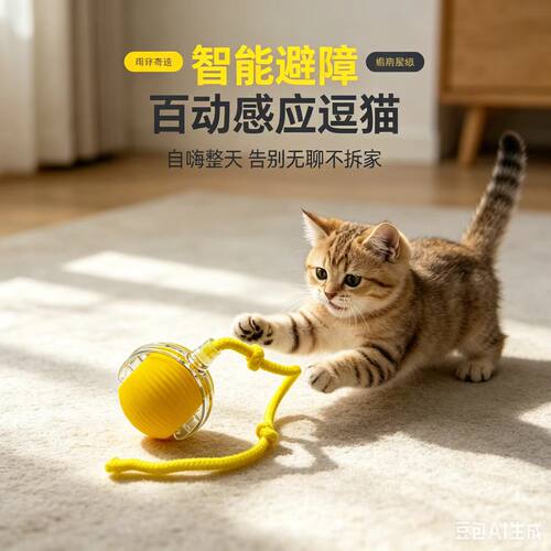 宠物智能玩具球逗狗逗猫自动躲避