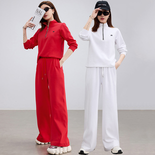 运动套装女2026春秋天新时尚洋气宽松阔腿裤减龄卫衣休闲服两件套