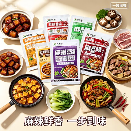 麻辣香锅调味料炒菜调料包山东特产一步到味一步成菜鲜香美味