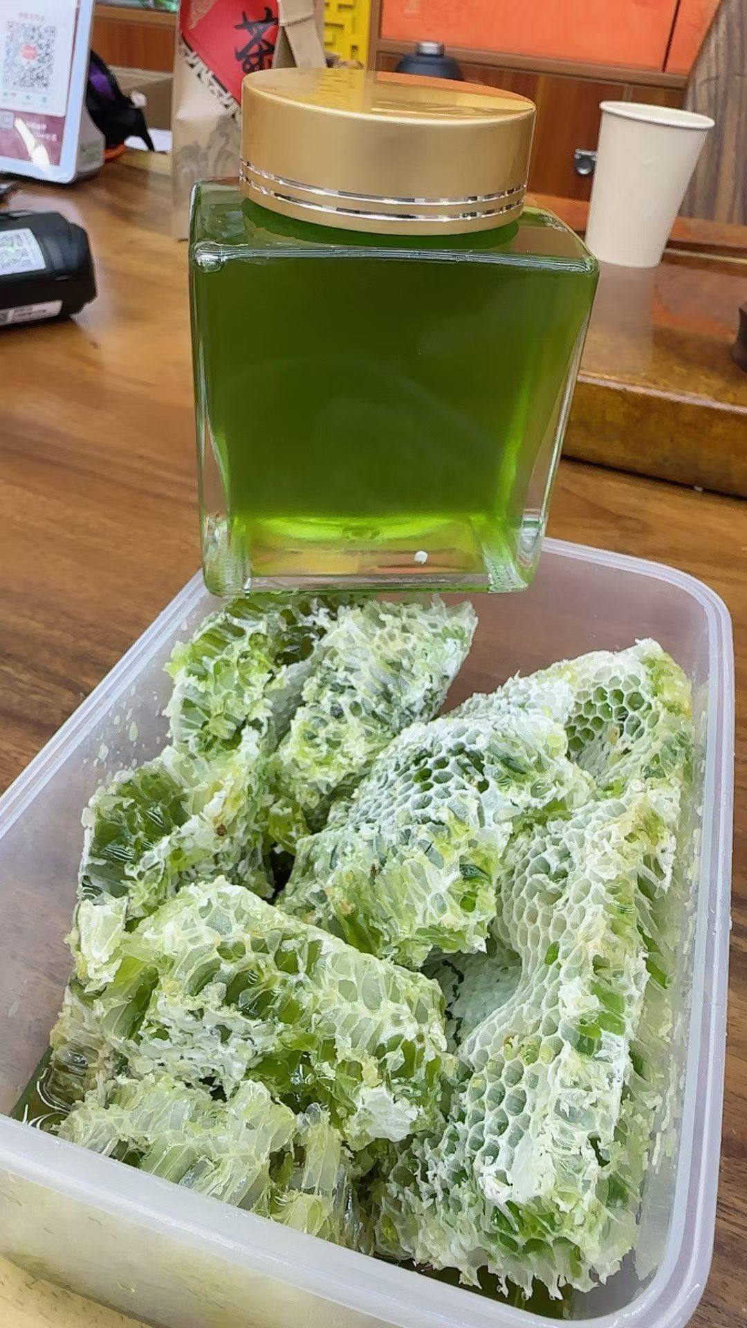 云南野生蜂蜜翡翠蜜五倍子蜜绿色蜂蜜一瓶500克原始森林野生蜂蜜