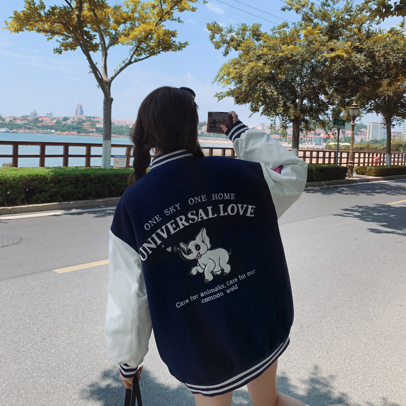 藏青色拼接夹棉短外套女2026秋季新款182-8509-P190-K268,女装毛呢外套,帛香坊