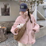 高转化2025新数据流量皮毛一体短款外套女182-8528P185K268，女装皮草，帛香坊