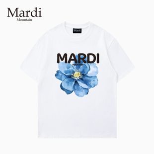 官方授权 Mountain韩国正品 2026宽松型T恤男女短袖 印花图案 Mardi
