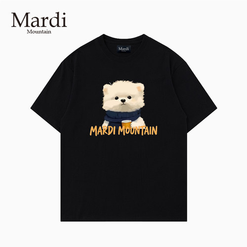 官方授权 Mardi Mountain韩国正品2026宽松型T恤男女短袖卡通印花