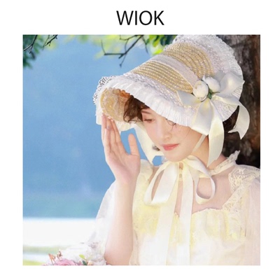 田园风lolita草帽手作波奈特多色