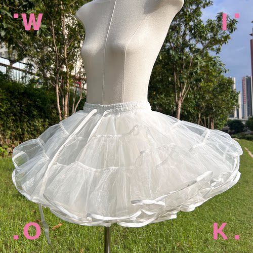 【WIOK】Lolita裙撑微暴力30厘米四层软纱南瓜裤日常鸭屁股裙撑
