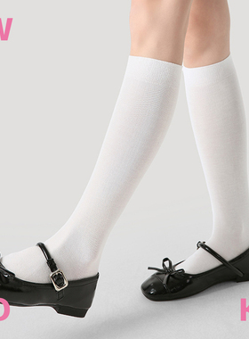 WIOK 白色小腿袜女薄款春夏芭蕾风超薄透气日系学生长筒袜