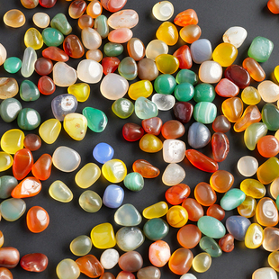 雨花石原石天然鹅卵石玛瑙宝石南京鱼缸造景花盆栽五彩色小石头子