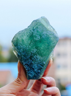 天然水晶绿萤石原石摆件矿石扩香碎石矿物鱼缸造景宝石头儿童标本