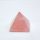 Runyangshi天然粉水晶金字塔摆件粉晶原石打磨客厅办公装 饰摆设