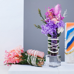 天然水晶柱鼠尾草满天星水晶能量净化天然雪松瑜伽白水晶消磁香料