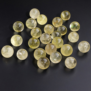 巴西天然黄水晶球小圆球财运矿石头礼物小号七星阵球摆件天然水晶