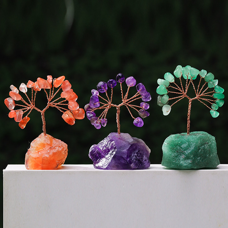 天然水晶原石碎石矿石发财树手紫水晶底座摇钱树家居桌面盆栽摆件,饰品/流行首饰/时尚饰品新,摆件,淘宝优惠券,粉丝福利购,淘宝优惠卷