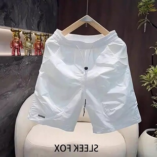 夏季 简约潮流五分短裤 新款 时尚 潮 男士 线条设计感短裤 休闲百搭薄款