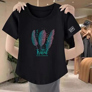 设计感盘扣正肩上衣圆领短袖 新中式 夏季 女2025新款 t恤 国风打底衫