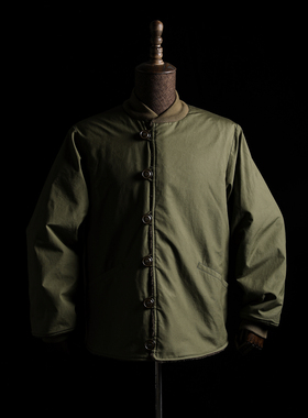 GIZEMO 二战复古M43内胆 羊毛螺纹袖口 英国产羊毛 阿美咔叽外套