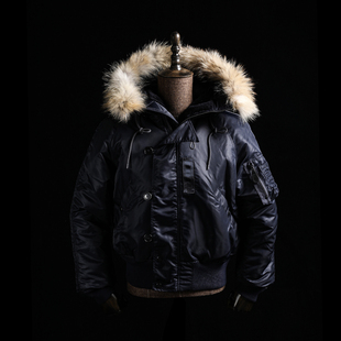 GIZEMO 复刻50年代空军飞行夹克N2A 阿美咔叽复古防寒短款N-2A